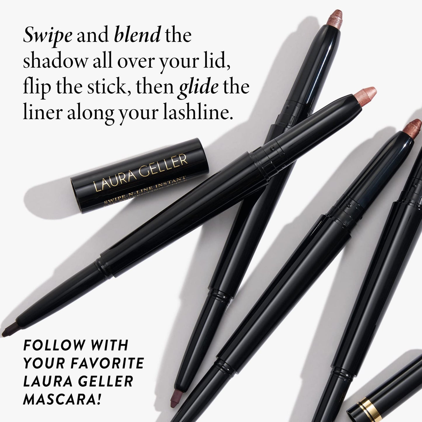 Laura Geller Beauty LAURA GELLER NEW YORK Swipe-n-Line Dual-Ended Eyeshadow + Eyeliner (Onyx/Champagne)