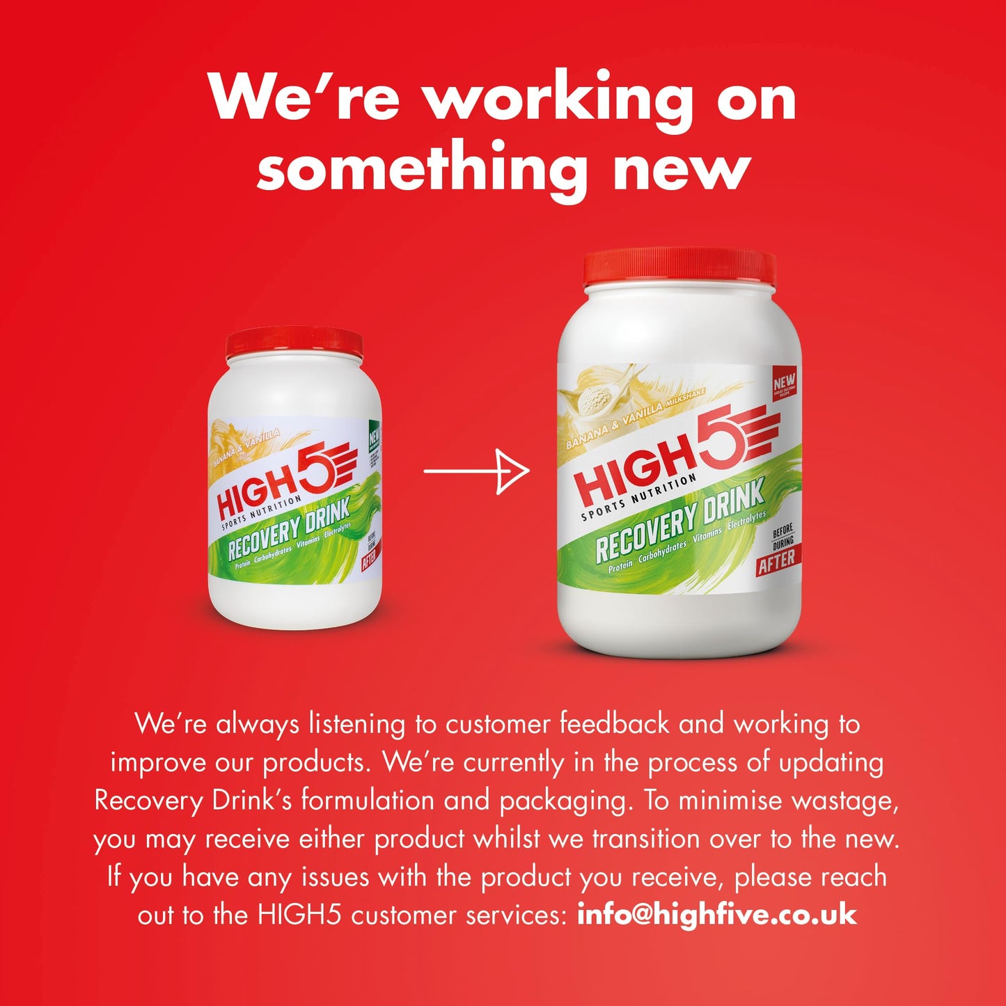 HIGH5 Recovery Drink - Carbohydrate and Whey Protein Powder (20g) for Muscle Recovery with Electrolytes Powder - Fast-Absorbing Post Workout Shake (Banana & Vanilla Milkshake, 450g - 9 Servings)