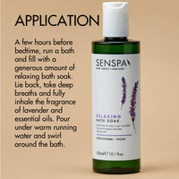 SenSpa Relaxing Lavender Bath Soak - 250ml Vegan Bubble Bath for Women & Men, Luxury Natural Bubble Bath Wash with Organic Lavender, Bath Additives Spa Gifts - Mens/Womens Luxury Bath Products