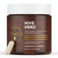 Dr Sosnowski's Hive Hero – Propolis, Royal Jelly & Bee Pollen Supplement – Triple Hive Action for Daily Wellness – 60 Vegetable Capsules