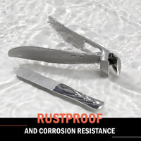 BEZOX Ergonomic Angled Head Precision Toenail Clipper for Senior Thick Nails - Large Finger Nail Clippers Adult with Metal Nail File for Men and Women