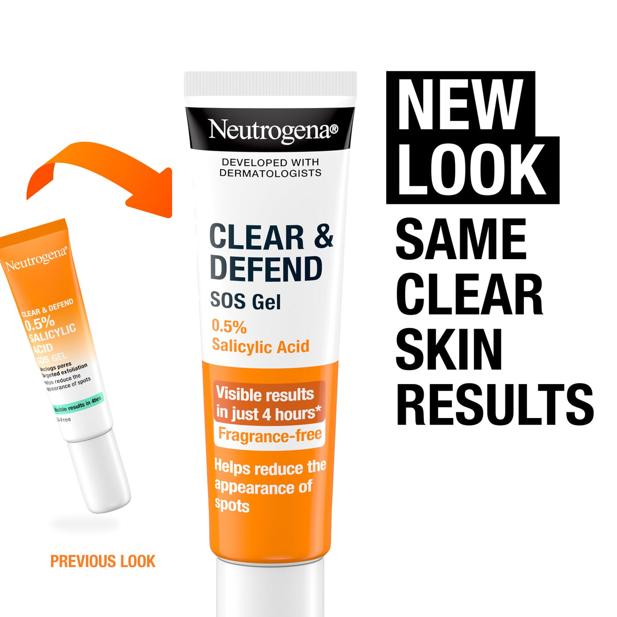 Neutrogena Clear and Defend SOS Gel (15ml), Oil-Free Face Gel for Spot-Prone Skin, with Purifying 0.5% Salicylic Acid to Help Reduce the Appearance of Spots