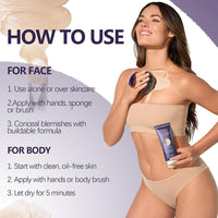 NLFOX All Over Complexion Perfector - Body Coverage Perfector Waterproof - Tattoo Cover Up Makeup Body Foundation Full Coverage - Body Coverage Perfector All in One Moisturiser Concealer,74ml