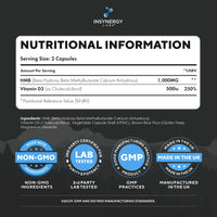 Insynergy Labs HMB Pro 1,000mg & Vitamin D (Superior Absorption Formula) 120 HMB Capsules, Muscle Growth Supplements, Muscle Strength & Repair HMB Supplement