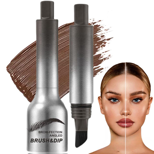 Xinyig Brow Fection Angled Brush & Dip,Liquid Eyebrow Pen for Women,Liquid Eyebrow Brush,Beginner Brow-Fection Angled Brush & Dip,Natural Brows Eyebrow Pen,Waterproof Long Lasting Smudge Proof Brow Pencil