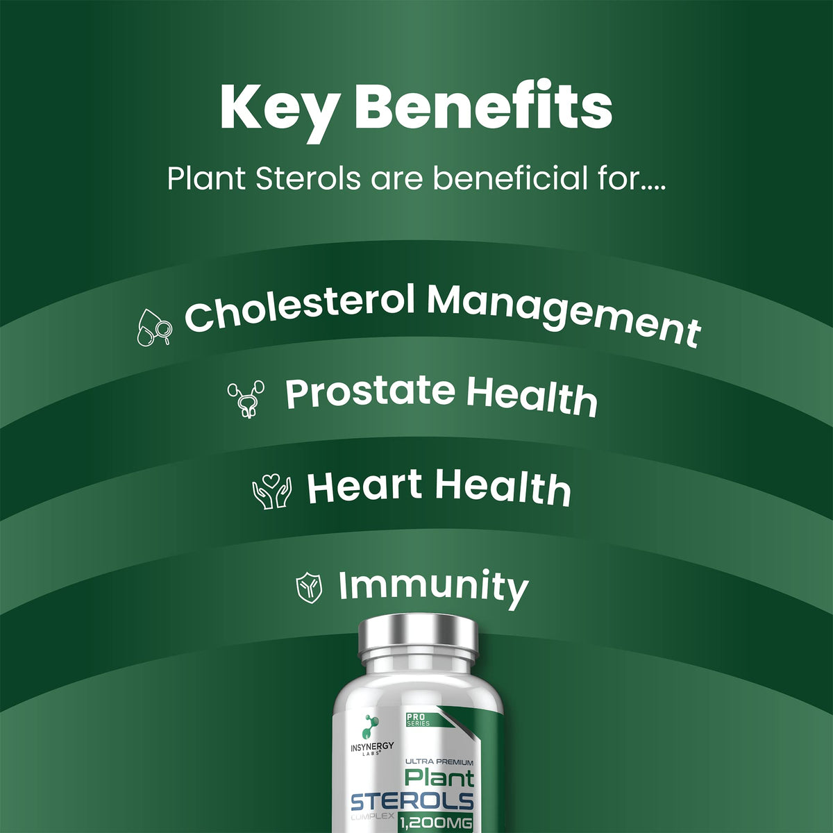 Insynergy Labs Plant Sterols 1,200mg (Maximum Dose in UK) 180 Capsules, Superior Cholesterol Lowering Supplements (Beta-Sitosterol + Stigmasterol + Campesterol) 3 Form High Strength Complex