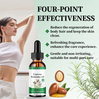 Cureluxe 2pcs Cyperus Oil for Hair Removal，With Natural Grass for Reducing Body Hair Growth, for Hair Growth Inhibitor,Body Moisturiser & Glow Remedy Oil for Women