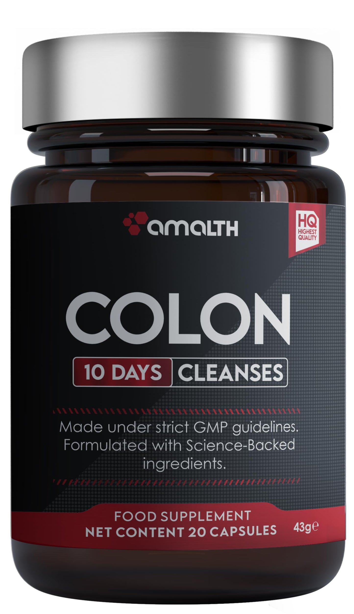 AMALTH Colon Cleanse 10 Day Detox - Supports Weight Loss - Eliminates Toxins - Relieves Constipation & Bloating - Probiotics for Gut Health - Herbal Stool Softener- Promotes Regularity