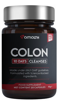 AMALTH Colon Cleanse 10 Day Detox - Supports Weight Loss - Eliminates Toxins - Relieves Constipation & Bloating - Probiotics for Gut Health - Herbal Stool Softener- Promotes Regularity