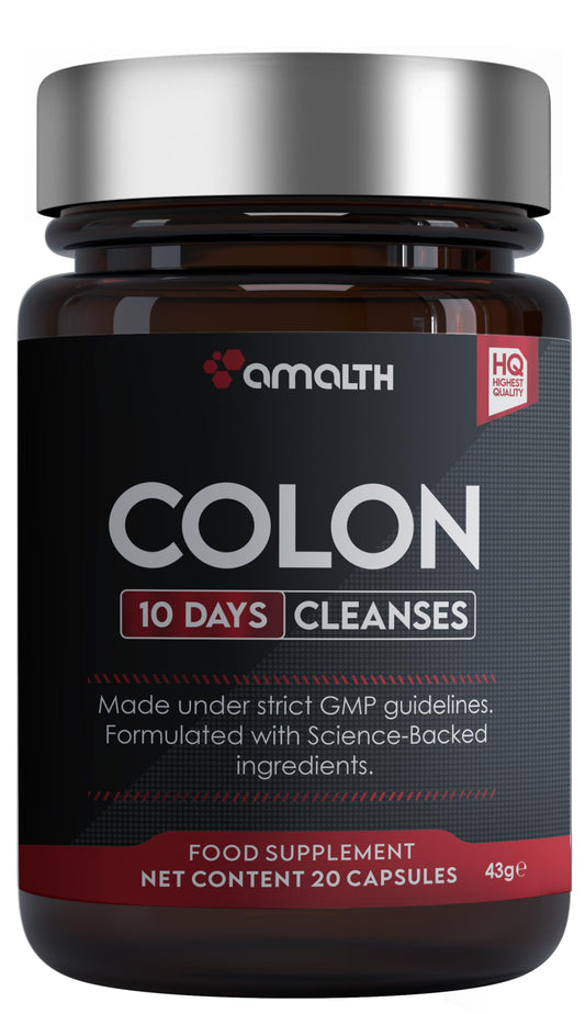 AMALTH Colon Cleanse 10 Day Detox - Supports Weight Loss - Eliminates Toxins - Relieves Constipation & Bloating - Probiotics for Gut Health - Herbal Stool Softener- Promotes Regularity