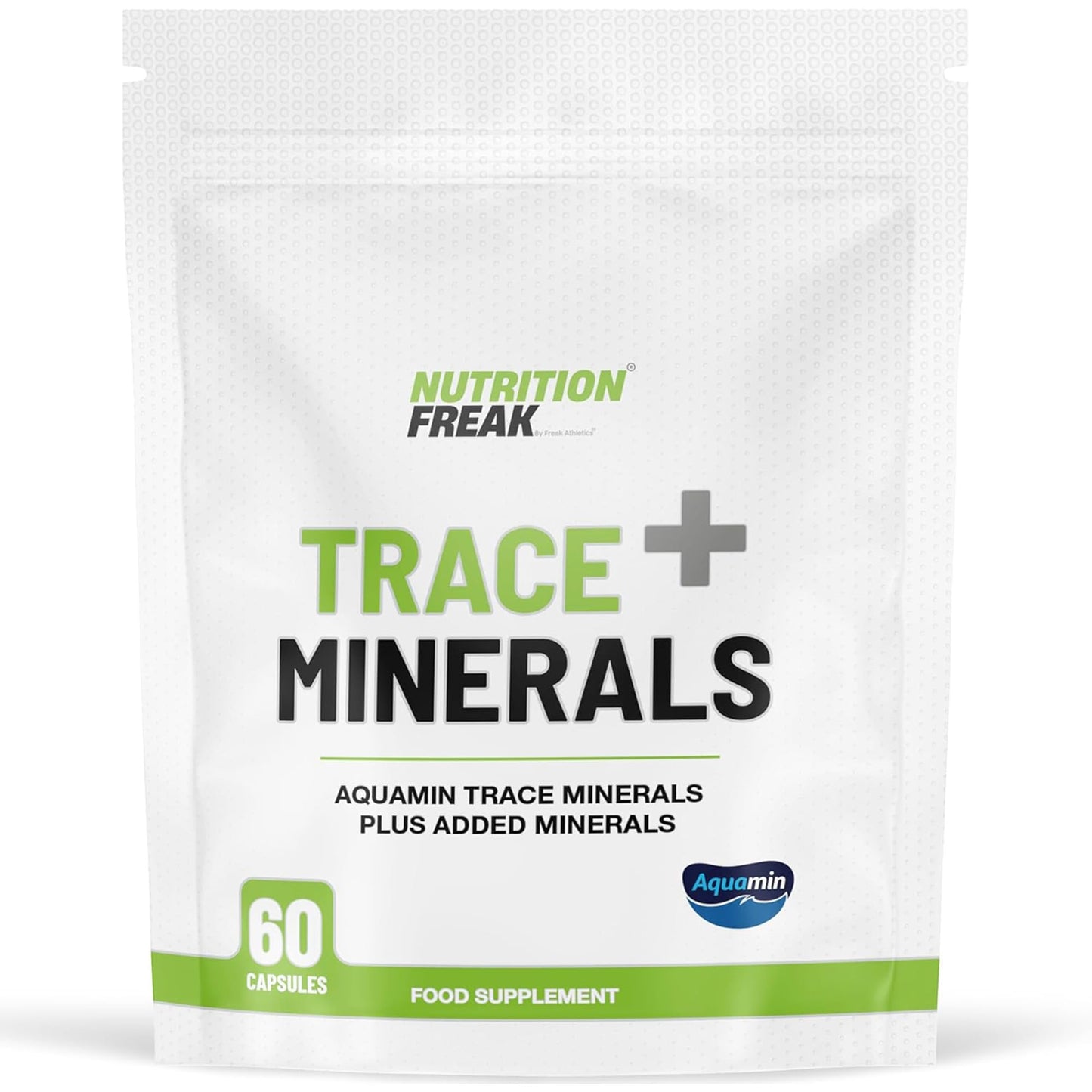 Freak Athletics Nutrition Freak Trace Minerals + 60 Capsules - Aquamin Trace Minerals a 70+ Nutrient-Dense Multimineral Complex Sourced from Marine Plant - UK Made