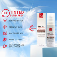 ISBEAUSOLS Tinted Sunscreen Spf 60 UV Protection - Face Sun Cream Spf 60 - Spf 60 Face Moisturiser - Sun Cream for Women - Refreshingly Non - Sticky Moisturization - Sunscreen for Even Skin Tone