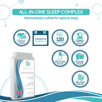 L-Tryptophan Sleep Complex with Lemon Balm & Chamomile, Enhanced with Magnesium, Niacin, and Vitamin B6 - A Natural Alternative to Melatonin - 120 Capsules for a 4-Month Supply – Made in The UK