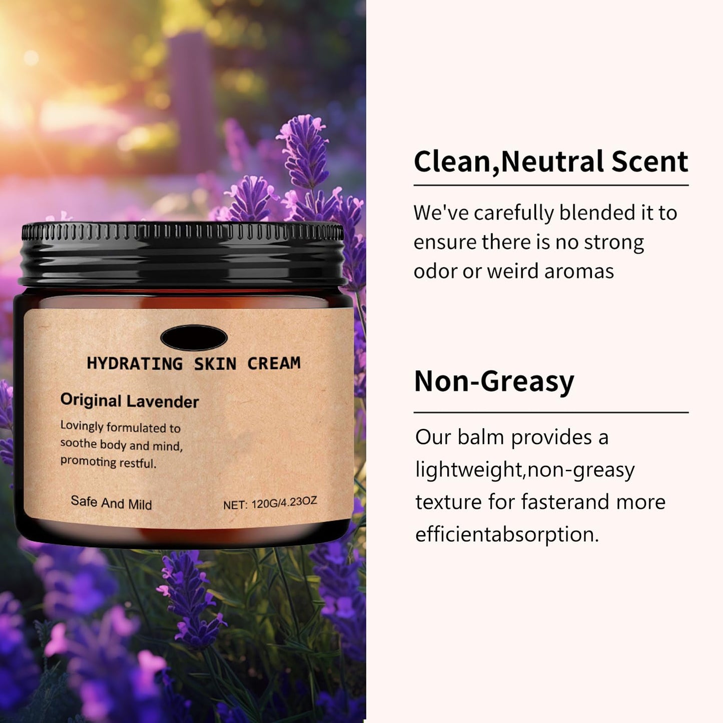 Magnesium Butter for Sleep - Lavender Body Butter -Soothing Magnesium for Sleep & Relaxation -Body Skin Care with Organic Shea Butter Honey, Self Care Replenishes - Vegan Moisturizer For Body and Face