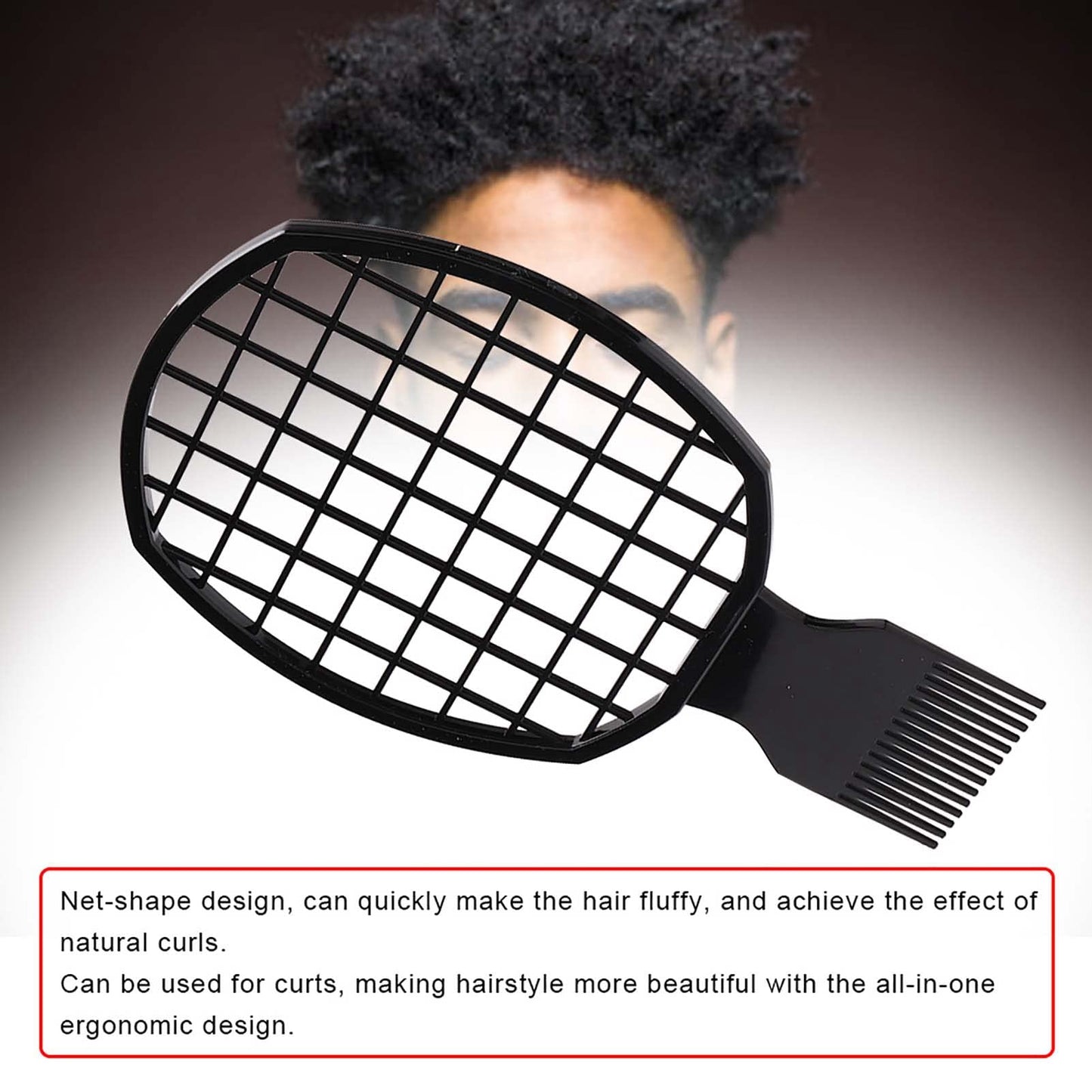 Acouto Men Afro Curly H Comb Dreadlocks Tin Foil Hot Perm Comb H Styling Tool Afro Sponge Comb Sponge B 2 in Design The Net Like Afro Hair Large Sponge Tennis Racket Afro Hair Sponge