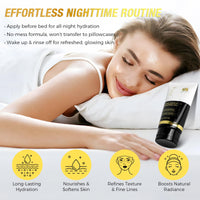 Onznoz Snail Mucin Sleeping Mask, Natural Snail Mucin Extract, Night Wrapping Mask, No-Wash Sleep Mask, Anti-Wrinkle, Deeply Hydrates, Soothes Skin, Smooths, Firms Skin Overnight 75ml