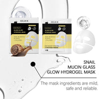 4PCS Collagen Mask for Anti Aging - Snail Mucin Collagen Face Mask - Glass Glow Hydrogel Face Masks Skincare - Hydrating, Lifting and Firming Facial Mask - Anti Wrinkle Face Mask - Face Masks Beauty