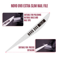 NOVO OVO Upgraded NON-STICKY Polygel Solution Procedure Set, White and Pink non-sticky Poly Gel, Dual-Ended Nail Pen, Extra Slim Nail File, Easy to Use Together with Toe or Hand Nail Dual Forms