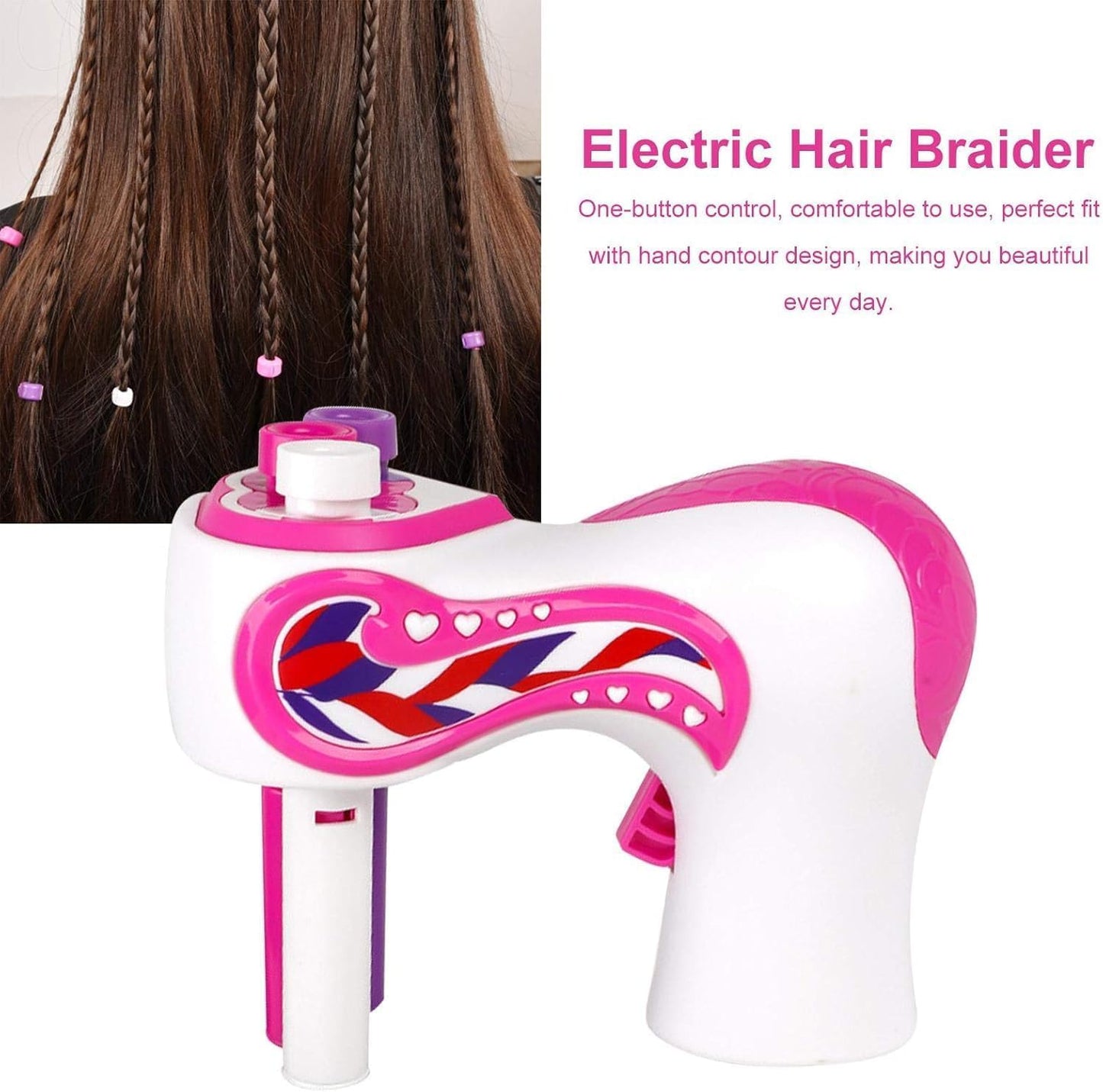 CYJXL Hair Braiding Machine, Automatic Braiding Machine With Comb, Electric Hair Braiding Machine Quick Twist 3 Actions Magic Tool For DIY Hairdresser, Hairstyling Set