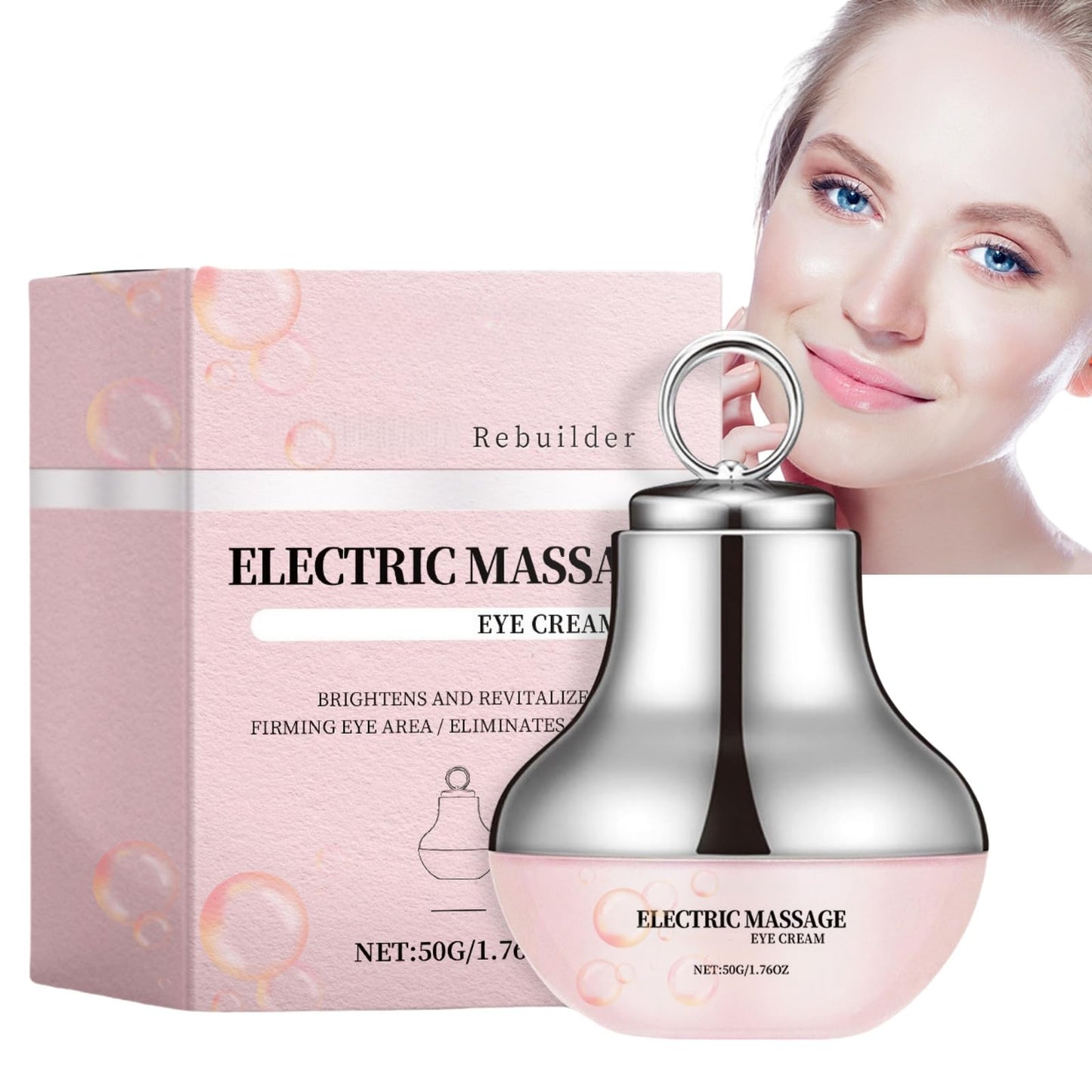 Electric Massage Eye Cream for Dark Circle,Under Eye Cream,Firm&Smooth of Fine Lines,E/ye Cr/eam Anti Aging,Ey/e Crea/m Massage Electric,Tired Eye Refreshment with Gentle Vibration,Anti Wrinkle