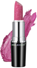 Anglicolor Metallic Glitter Lipstick,Pink Lipstick Highly Pigmented,Glitter Lipstick Moisturising,Velvety Smooth Application,Creamy Sculpted Design(#15 VELOCITY)