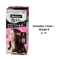Kao Blaune Bubble Hair Color For Gray Hair - 6 Dark Brown (Green Tea Set)