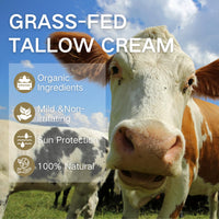 Trendyfave Grass-Fed Tallow Sunscreen Spf 30, Organic Face Sun Cream, Suncream Instant Sun Protection, Spf 30 Tallow Face Moisturiser, Non-Greasy, Reef-Safe Formula For FacE & Body | 57g Travel-Friendly