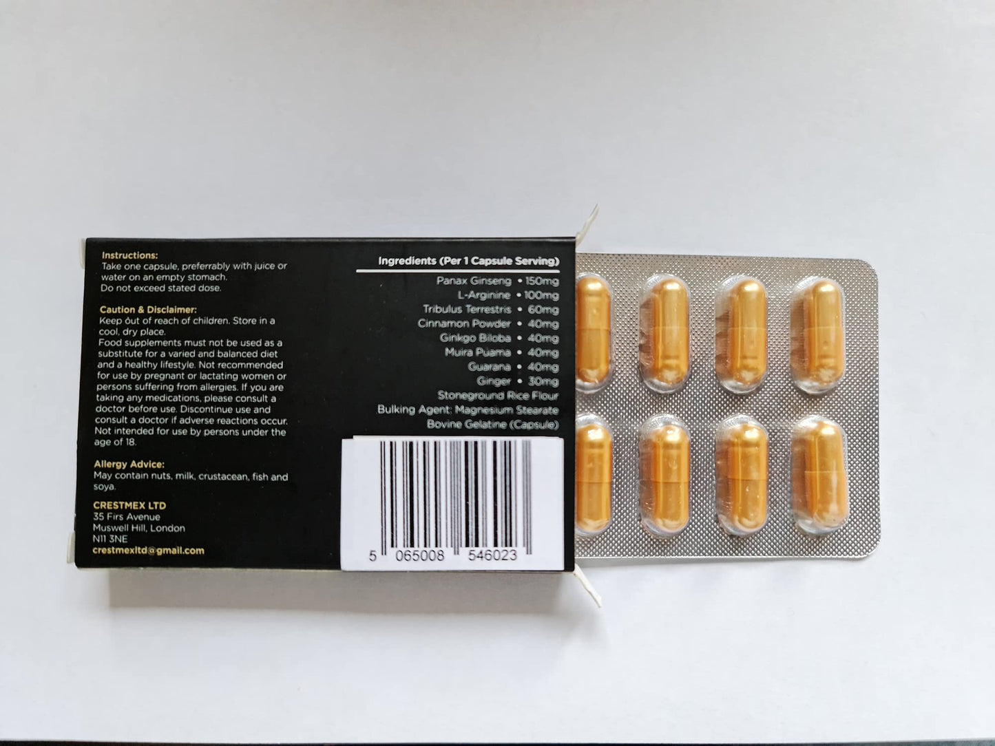 Gold Dragon Strong Ginseng Complex (10 Capsule) - 500MG - Premium Enhanced Energy, Stamina & Endurance, 100% Safe & Natural - Fast Acting Performance