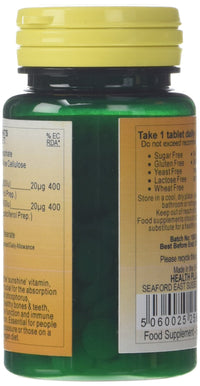 Health Plus Vitamin D Complex 1600iu (40µg) : Vitamin D Supplement : 90 Tablets