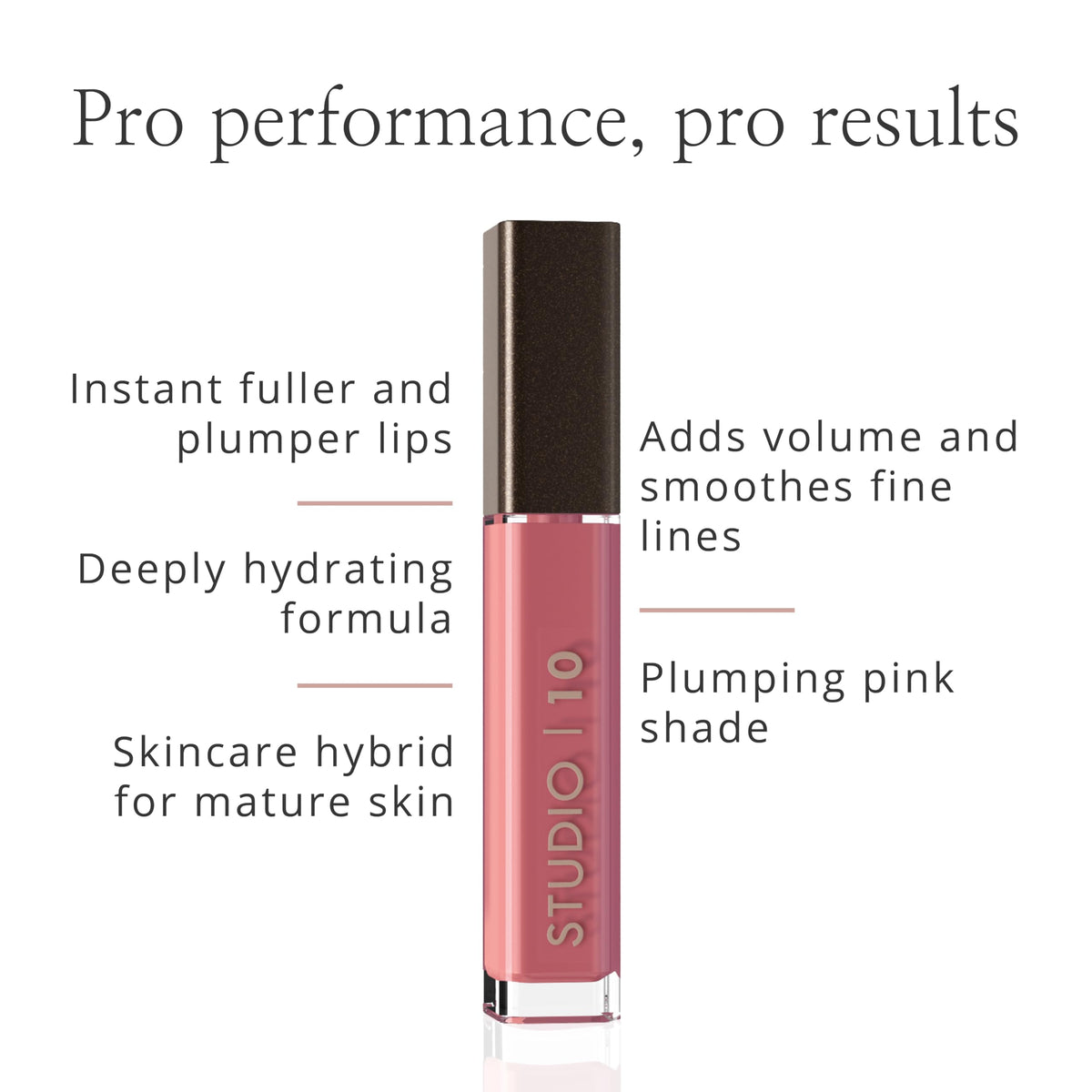 Studio10 Plumping Lip Gloss – Hydrating Hyaluronic Acid Lip Gloss with Soft Shine for Mature Dry Lips