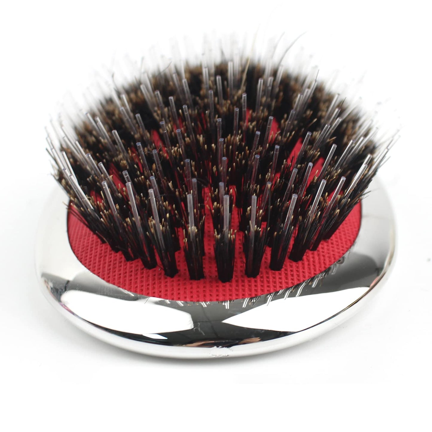 VinBee Paddle Hair Extension Brush Cushion Hair Brush Detangler Dual Bristle Design Soft Boar Bristle Nylon Brush Anti-static Comb Beauty Works Silver