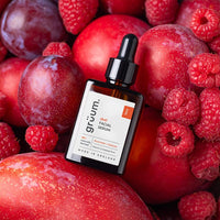 grüum 30ml Kakadu Plum with Vitamin C serum for face - 96% Naturally Derived Anti-ageing Face Serum for Women & Men - Made in the UK