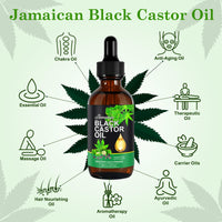 HXTMKT Jamaican Black Castor Oil Pack, Organic Castor Oil with Gua Sha Tool for Face Body Massage, Cold-Pressed Castor Body Oil Moisturize Skin Stimulate Hair Regrowth, Therapeutic Grade Massage Oil Kit 60ml