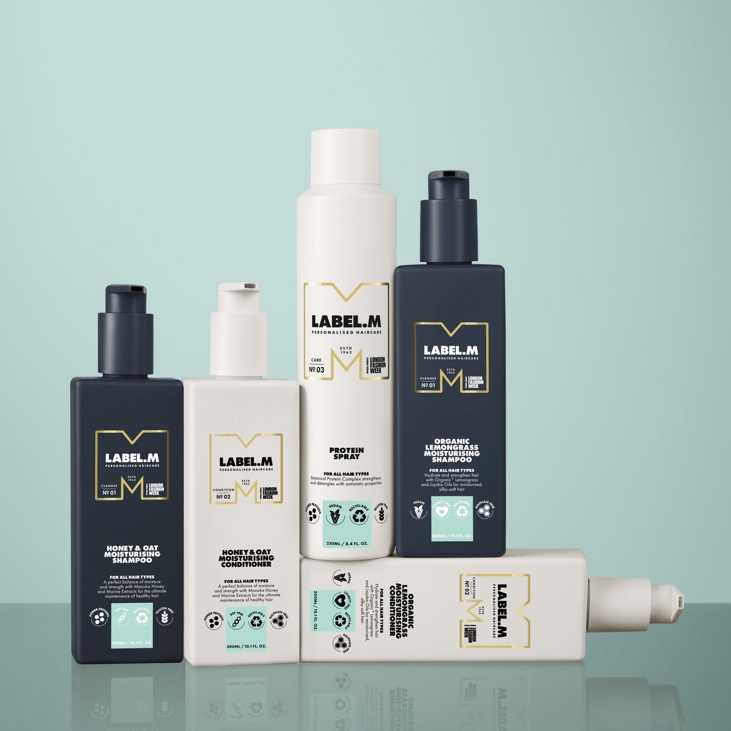 label.m LABEL.M Honey & Oat Moisturising Shampoo 300ml with Recyclable Pump