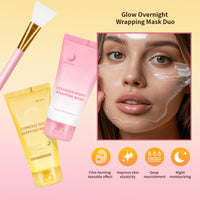 Shefave Turmeric & Collagen Night Wrapping Mask, Collagen Mask Overnight Peel Off Face Mas K – Hydrating, Firming & Revitalising For Glowing Skin, Korean Skincare
