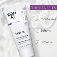 Creme 28 Yonka Hydrating Face Cream for Dehydrated Skin 50ml | Intensely Nourishes and Provides Comfort | 93% Natural Origin I With Essential Oils and Vitamins