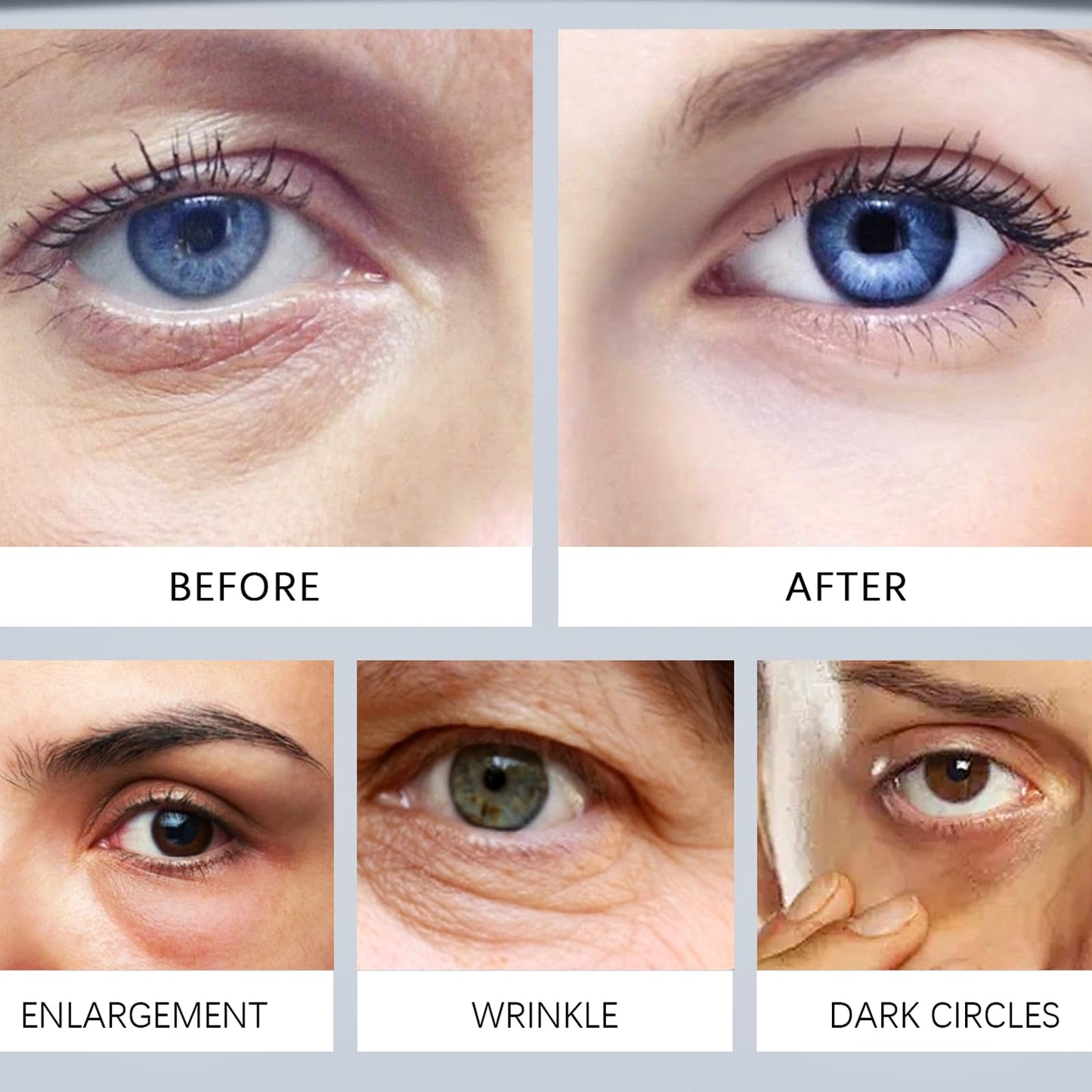 AmiCera Retinol Eye Cream, Eye Cream Anti Aging & Wrinkle, Repair Dark Circles Puffiness, Eye Bags Remover for Wommen and Men, Smooth Fine Lines, Under Eye Brightener, Long-lasting Hydration, 3G/0.11OZ