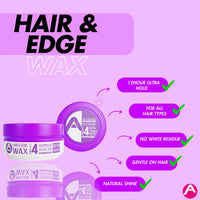 Allored Professional Allored Biotin Therapy Hair & Edge Styling Wax 150ml with Mixed Melon Scent | 12 Hours Hold Edge Control | Gummy Wax | Hair Wax For Men & Women
