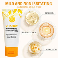Trendyfave Orange Face Exfoliator, Vitamin C Face Scrub, Mild Exfoliating Face Wash, Orange Exfoliating Gel For Brightening Skin, Exfoliating Scrub Remove Dead Skin For Smooth & Radiant - Face & Body &Knee