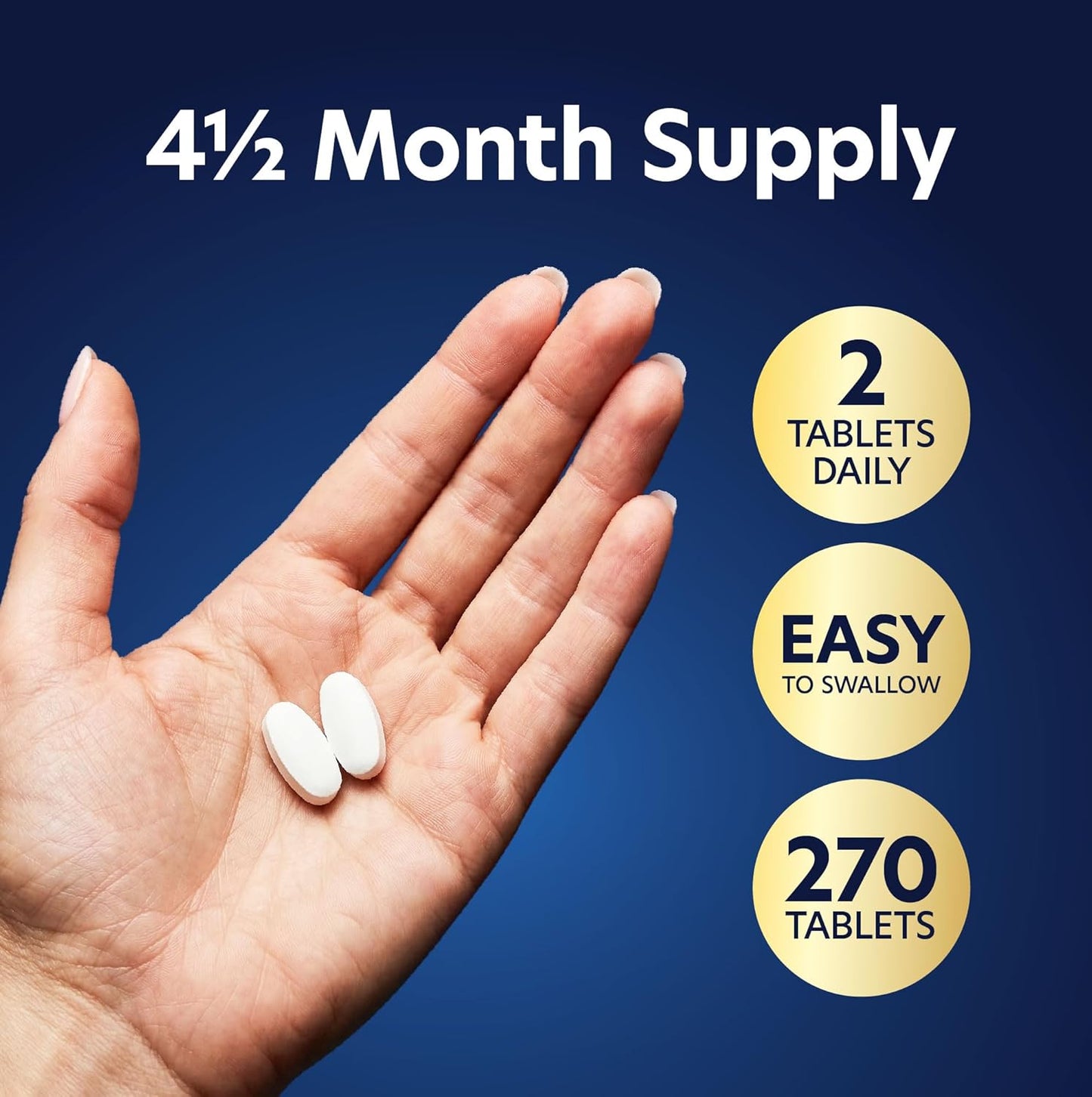 Purely Holistic Magnesium Glycinate 400mg - 270 Magnesium Tablets - for Improved Sleep, Stress Relief & Cramp Defense