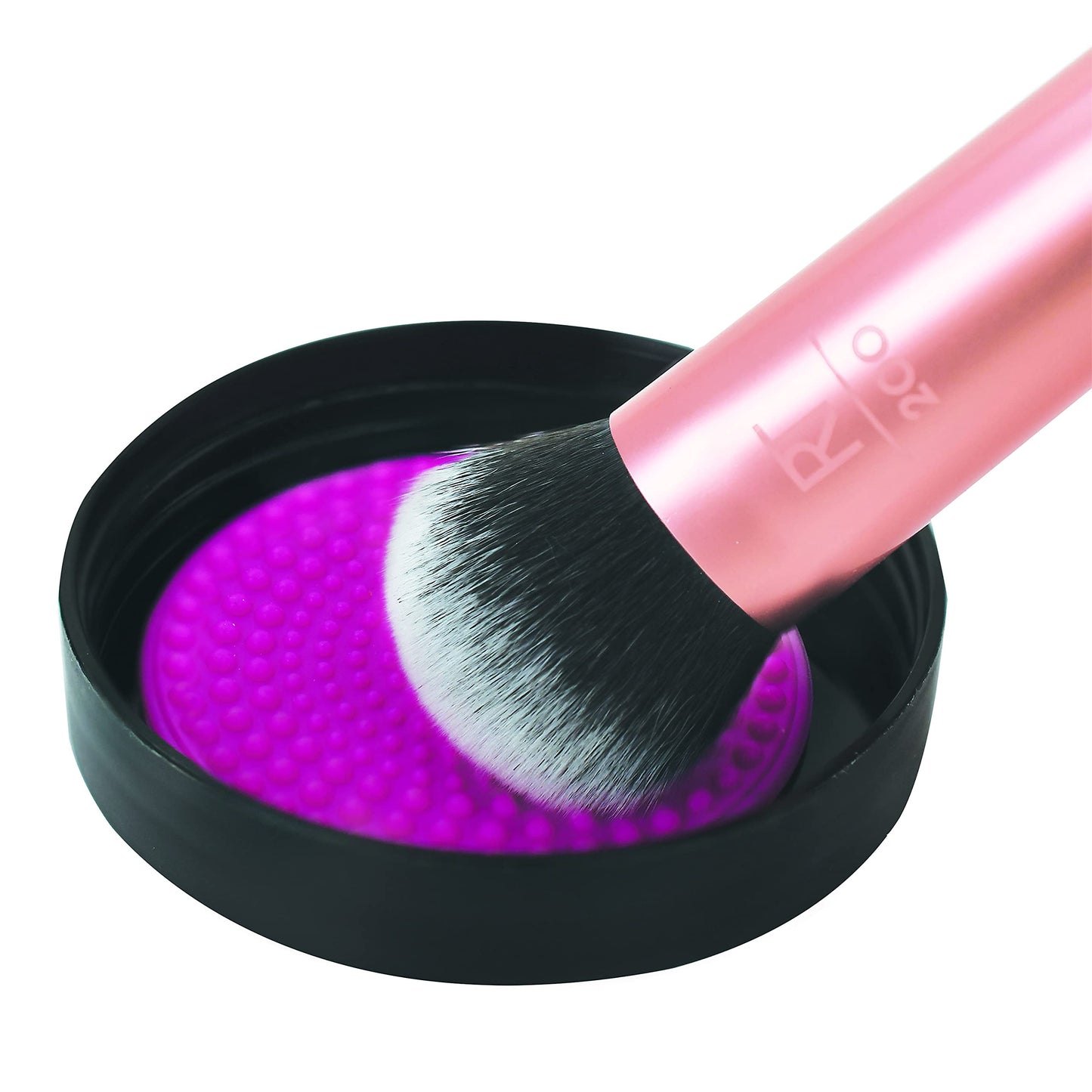 REAL TECHNIQUES Real Techniques Brush Cleansing Balm and Cleaning Mat, Mess-Free Brush Cleaner to Remove Makeup Residue, Easy Swirl & Rinse, Use with Cleansing Gel for Deep Clean, 1 Count