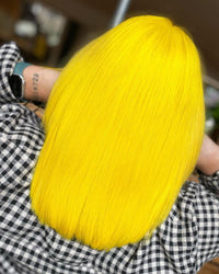 Crazy Color Caution UV Semi-Permanent Hair Dye. Highly Pigmented Neon Yellow Conditioning & Oil Nourishing Vegan Formula | No Bleach or Ammonia | 100ml