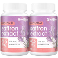 Gaelikine Liposomal Saffron Supplements 88.5 mg, 100% Pure Saffron Extract Capsules, Premium Saffron for Mood, Focus, Vision & Energy, Weight and Appetite, High Absorption, 120 Capsules