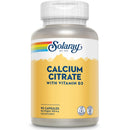 SOLARAY Solaray Calcium Citrate with Vitamin D - 90 Capsules - 1000mg Calcium as Citrate and Carbonate & 400 IU Vitamin D3 - Supports Bones, Teeth & Muscle Function - Highly Absorbable - Lab Verified