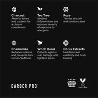 BARBER PRO Foaming Cleansing Mens Face Mask with Activated Charcoal | Deeply Cleansing, Firming, & Clarifying | Packed Full of Natural Ingredients | Face Masks Beauty | Face Care |