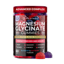 Magnesium Gummies for Kids & Adults - Magnesium Glycinate 400mg with Malate, Zinc, D3, B6 & Taurine – Blueberry & Raspberry Flavours