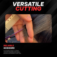 Shogun Rosa Japanese 440C Steel Hairdressing Scissors - Professional Barber Salon Shear for Hairdressers, Barbers, and Salon Use