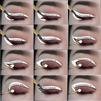 Kagodri Eye Makeup Template Stickers, 24pcs Template Eye Makeup Tools, Nine-tailed Fox Eyeshadow Eyeliner Makeup Tools