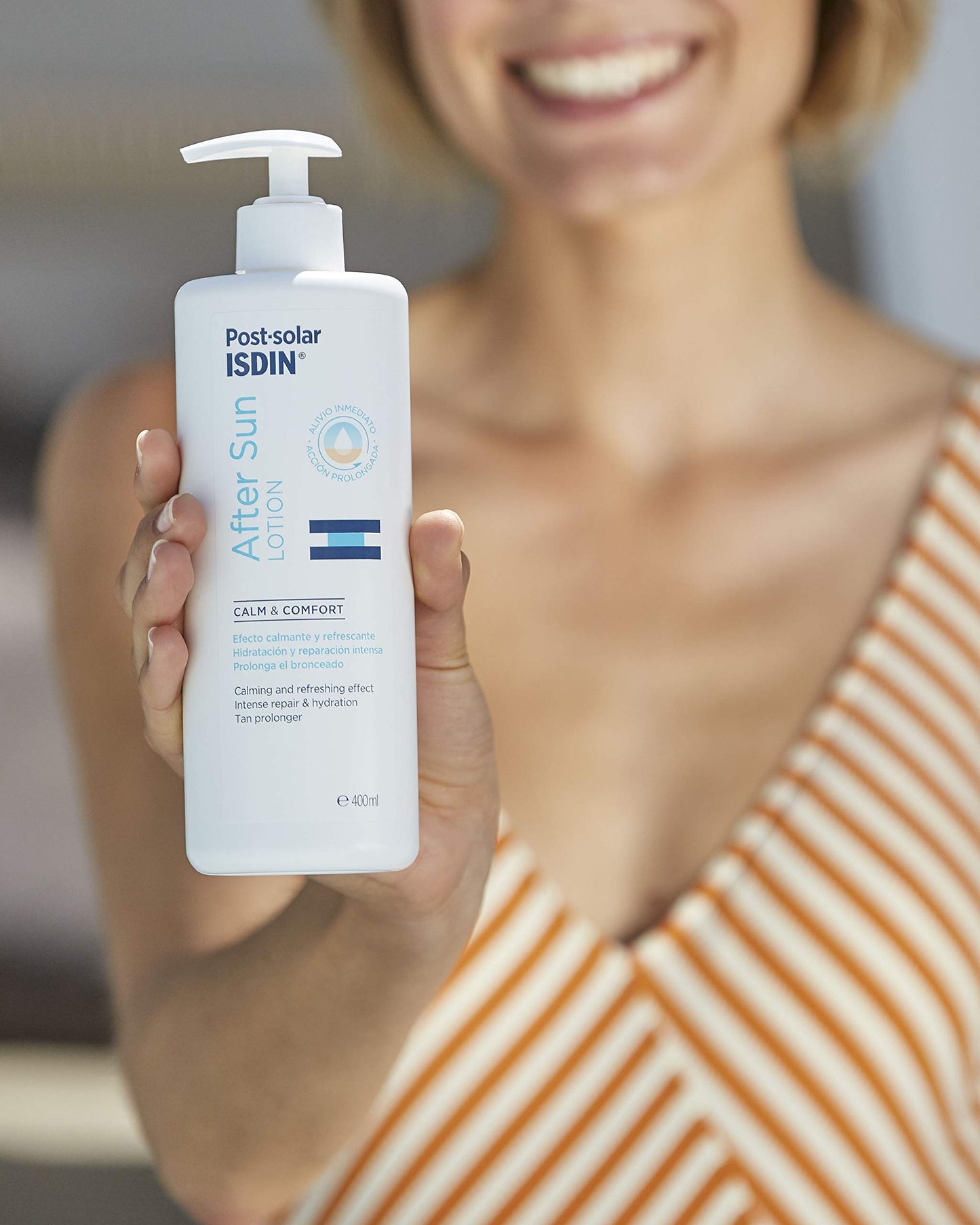 ISDIN Post-solar After Sun Lotion 400ml | Calming and cooling effect | Intense hydration and repair
