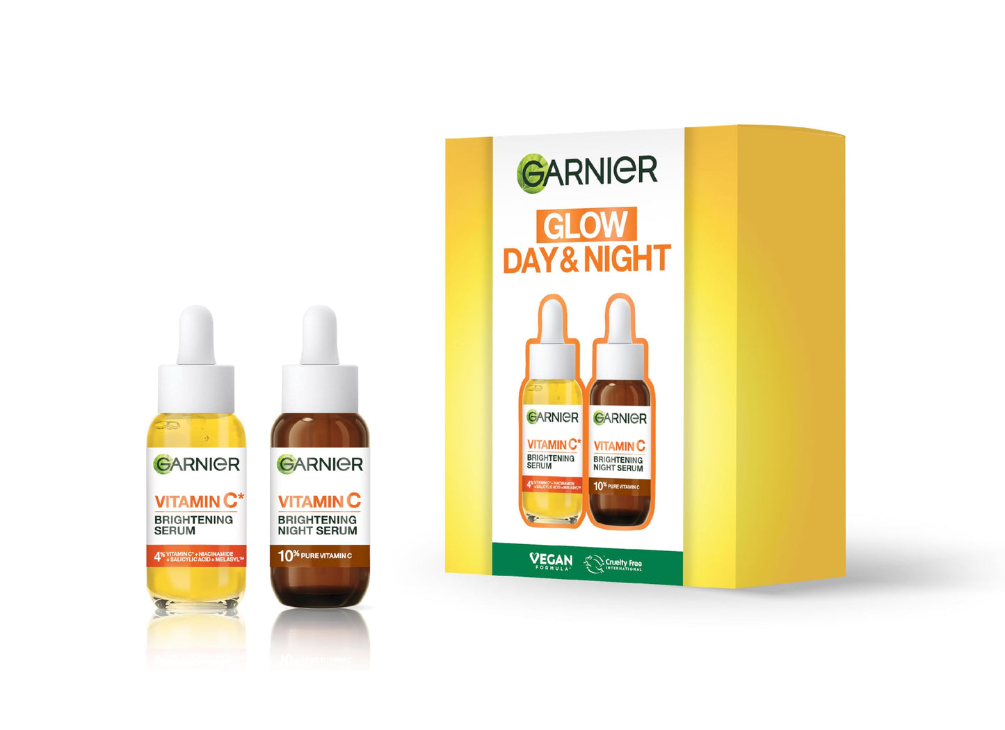 Garnier Vitamin C* Day & Night Face Serum Gift Set, 2x 30ml Serums